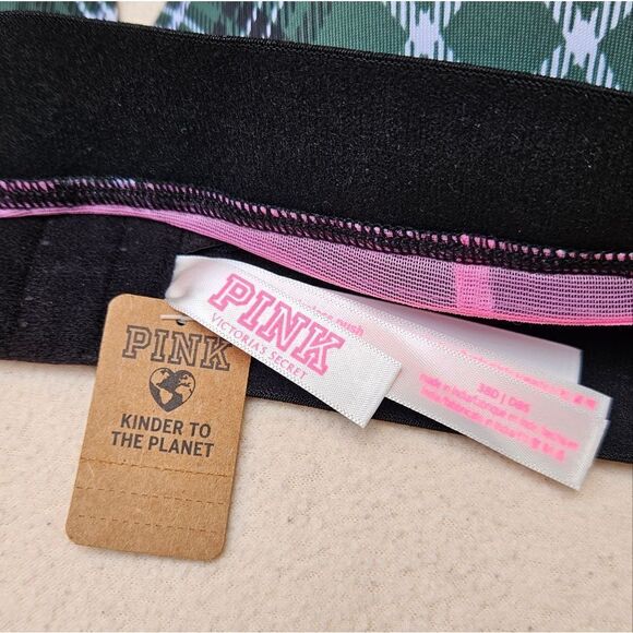 PINK Victoria's Secret Green Plaid Wear Everywhere Wireless Push Up Bra - Picture 12 of 16